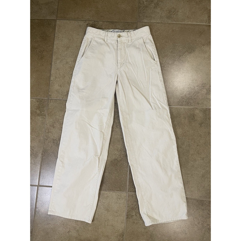 UNIQLO x Ines de la Fressange Womens Sz 28 Ivory Beige Corduroy Modest Pants